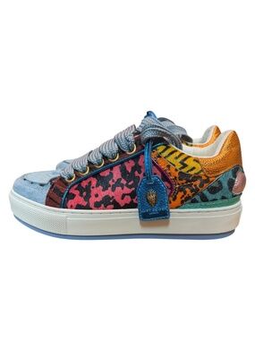 Kurt Geiger London Animal Print Pony Hair Sneakers EU 39 US 8